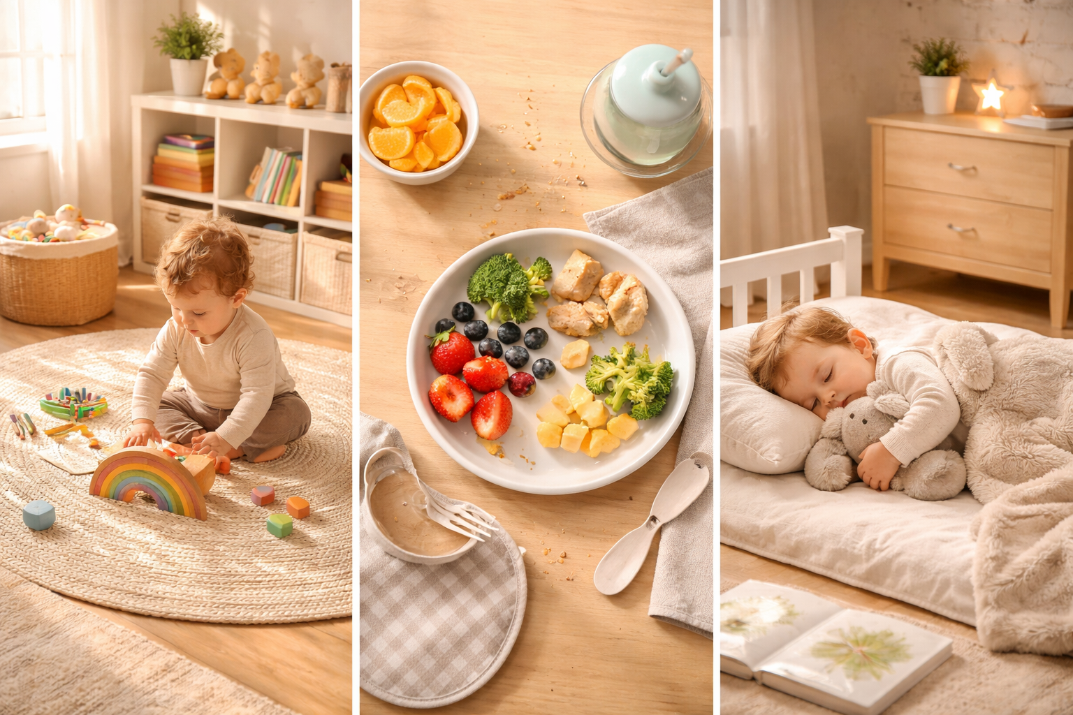 Rutina a 1 ano: sueno, comidas y ejemplo de dia