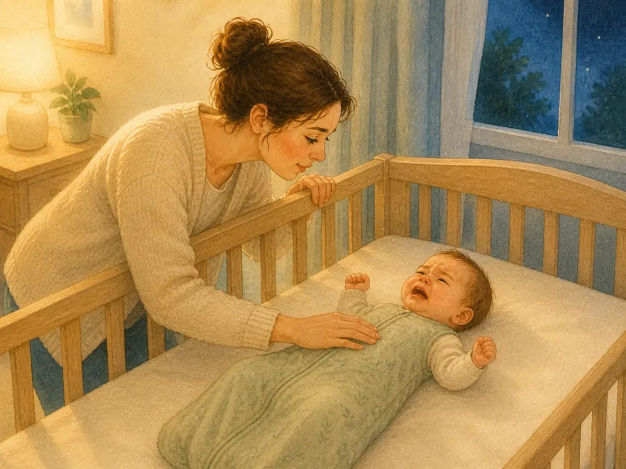 Baby wacht nachts weinend auf: 7 häufige Gründe
