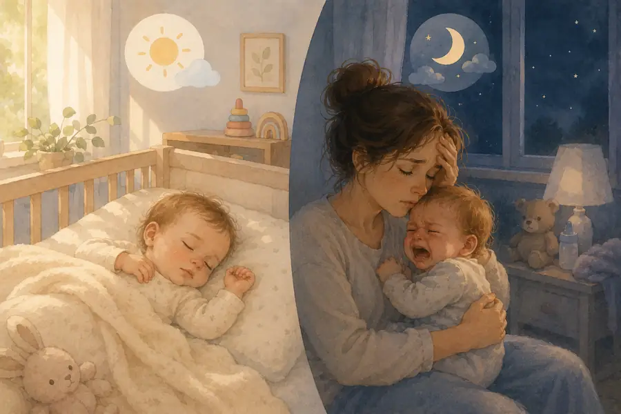 Baby Sleeps Well During the Day but Bad at Night: Why and Fix