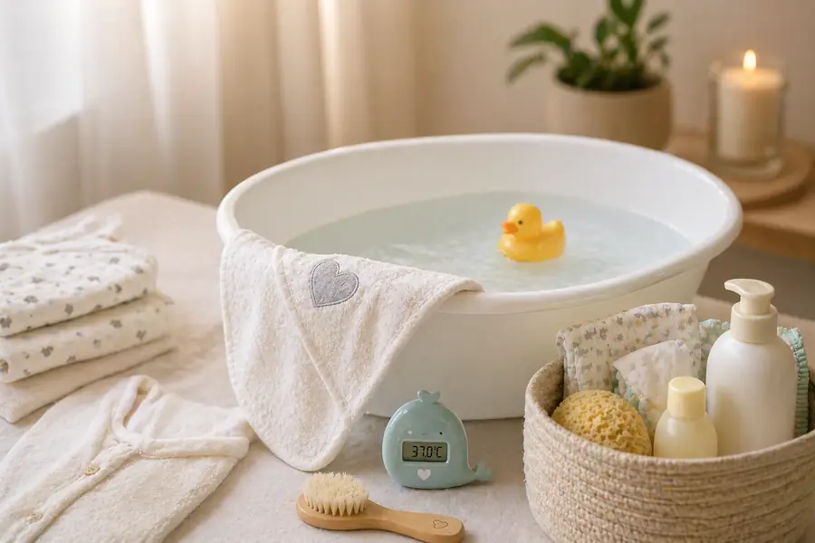 First baby bath at home: a guide for parents who panic