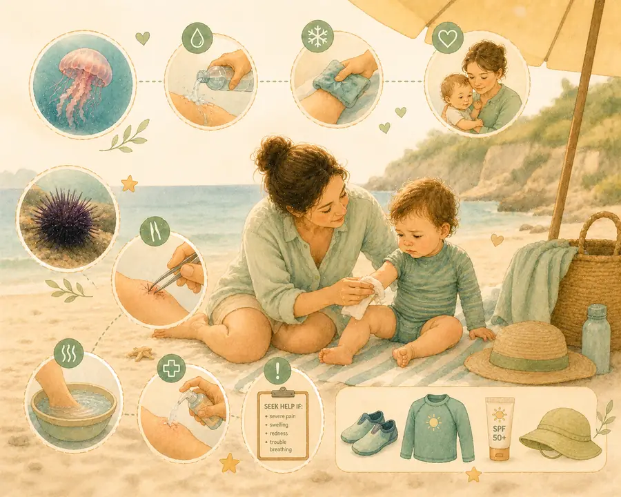 Jellyfish and Sea Urchin Stings: First Aid for Kids