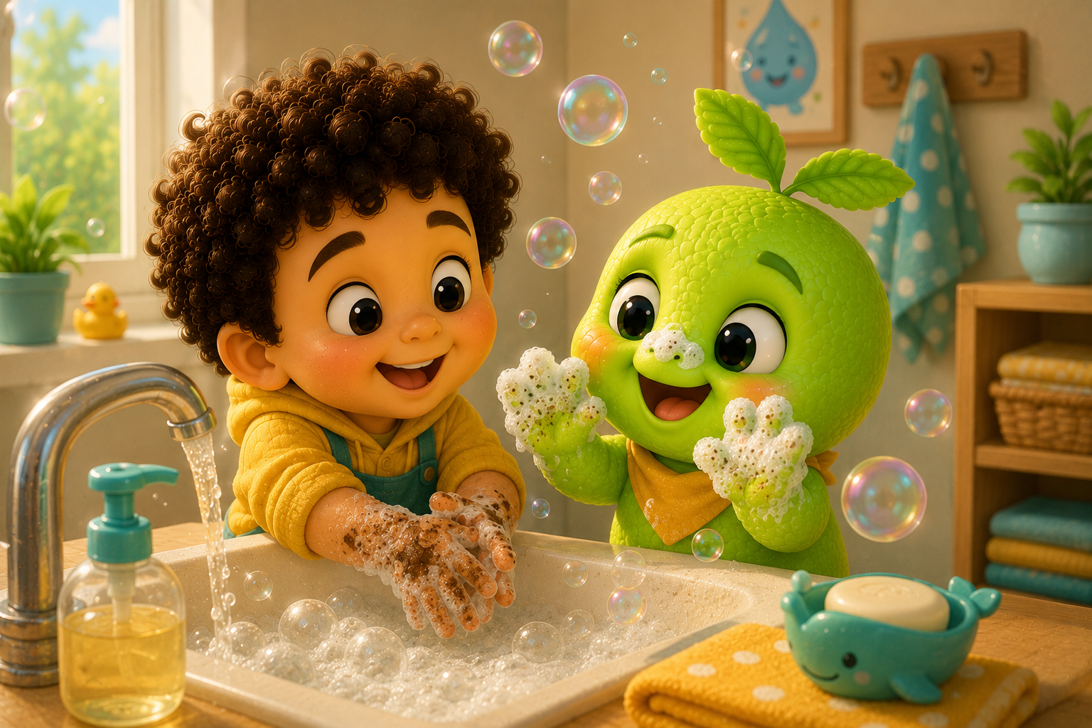 Growy and the Bubble Hands